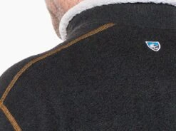 Europa™ 1/4 Zip Sweater -Kühl 3017 europa charcoal detail 2 pdp photo