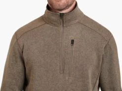 Interceptr™ 1/4 Zip -Kühl 3185 interceptr qtr zip oatmeal detail 1 pdp photo