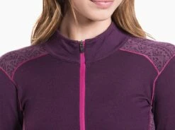 Kaskade™ Zip Neck 10 Kaskade™ Zip Neck -Kühl 4264box kaskade zip neck mulberry detail 2 pdp photo