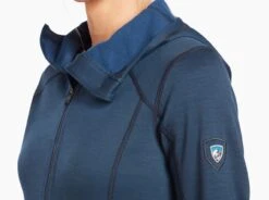 Dynawool™ Skuba Hoody -Kühl 4373 ws dynawool hoody indigo detail 5 pdp photo