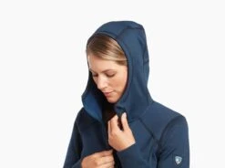 Dynawool™ Skuba Hoody -Kühl 4373 ws dynawool hoody indigo detail 7 pdp photo
