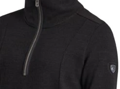 Ascendyr™ 1/4 Zip -Kühl 4420 ascendyr half zip black detail 2 pdp photo
