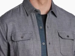 Descendr™ Flannel -Kühl 7244 descendr flannel ls stone detail 1 pdp photo