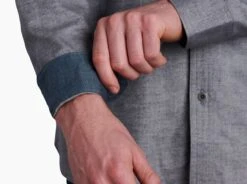 Descendr™ Flannel -Kühl 7244 descendr flannel ls stone detail 3 pdp photo