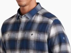 The Law™ Flannel -Kühl 7373 law flannel ls blue gravel detail 2 pdp photo