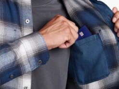 The Law™ Flannel -Kühl 7373 law flannel ls blue gravel detail 3 pdp photo