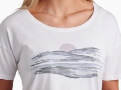 Painted Sunset™ Tee -Kühl 8185 painted sunset graphic tee white detail 1 pdp photo